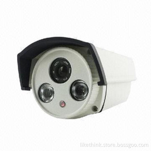 CCTV IR camera with 2 pieces dot-matrix high-power IR LEDs,1/3 Sony CCD sensor and 700TVL resolution